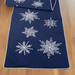 Blue & Silver Snowflake Table Runner - The Shops at Mount Vernon