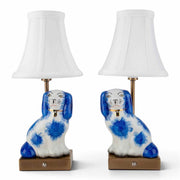 Blue Staffordshire Dog Pair Cordless Touch Lamp - The Shops at Mount Vernon