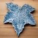 Blue Stoneware Leaf Accent Plate - The Shops at Mount Vernon