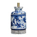 Blue & White Flower Lamp – Crystal Base - The Shops at Mount Vernon