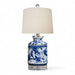 Blue & White Flower Lamp – Crystal Base - The Shops at Mount Vernon