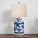 Blue & White Flower Lamp – Crystal Base - The Shops at Mount Vernon