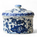 Blue & White Oval Jar - The Shops at Mount Vernon