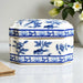 Blue & White Porcelain Cut Corner Box - The Shops at Mount Vernon