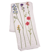 Botanical Embroidered Cotton Throw - The Shops at Mount Vernon