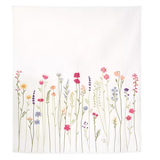 Botanical Embroidered Cotton Throw - The Shops at Mount Vernon