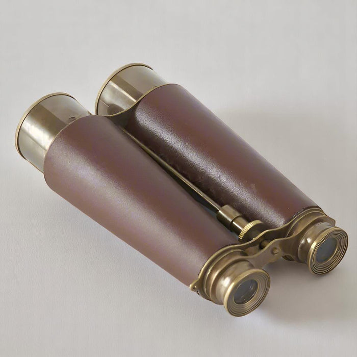 Brass and Brown Vegan Leather Binoculars - The Shops at Mount Vernon