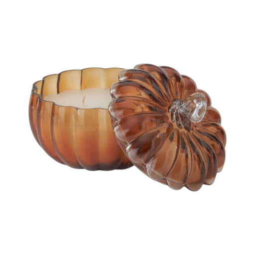 Brown Glass Pumpkin Candle – Fall Scents - The Shops at Mount Vernon