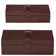 Brown Leather Suede Box - Assorted Sizes - The Shops at Mount Vernon