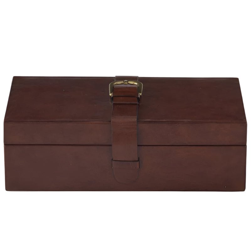 Brown Leather Suede Box - Assorted Sizes - The Shops at Mount Vernon