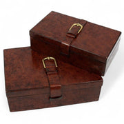 Brown Leather Suede Box - Assorted Sizes - The Shops at Mount Vernon