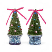 Brush Trees in Chinoiserie Pot Ornament - The Shops at Mount Vernon