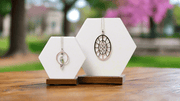 Bull's Eye Oval Pendant in Sterling Silver & Gold Plate - The Shops at Mount Vernon