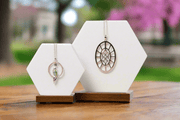 Bull's Eye Oval Pendant in Sterling Silver & Gold Plate - The Shops at Mount Vernon