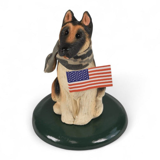 Byers’ Choice German Shepherd Dog with Flag - The Shops at Mount Vernon
