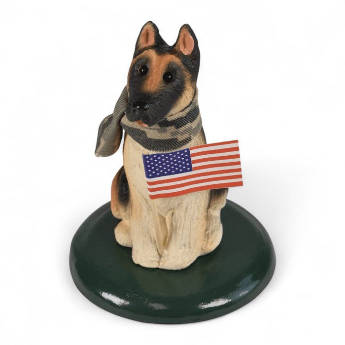 Byers’ Choice German Shepherd Dog with Flag - The Shops at Mount Vernon