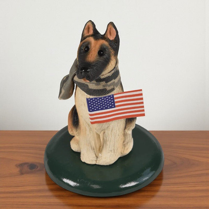 Byers’ Choice German Shepherd Dog with Flag - The Shops at Mount Vernon