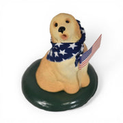 Byers’ Choice Retriever Dog with Flag - The Shops at Mount Vernon