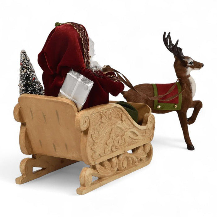 Byers’ Choice Sleigh Santa with Reindeer Caroler - The Shops at Mount Vernon