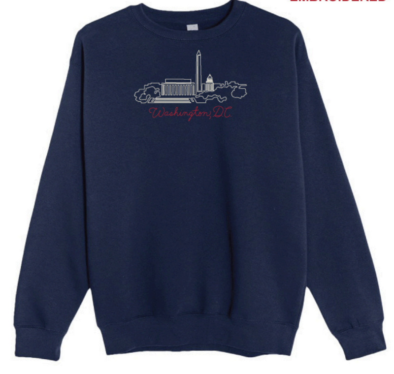 CREWNECK FREEHAND EMBROIDERED DC