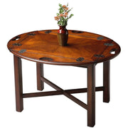 Carlisle Oval Wood Coffee Table - Cherry by Butler Specialty - The Shops at Mount Vernon
