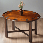 Carlisle Oval Wood Coffee Table - Cherry by Butler Specialty - The Shops at Mount Vernon
