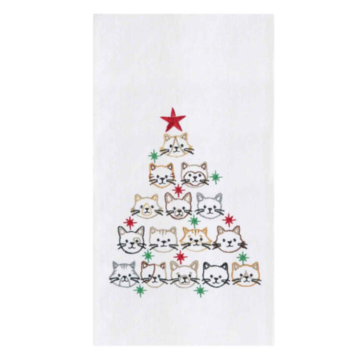 Cat Face Christmas Tree Kitchen Towel - The Shops at Mount Vernon