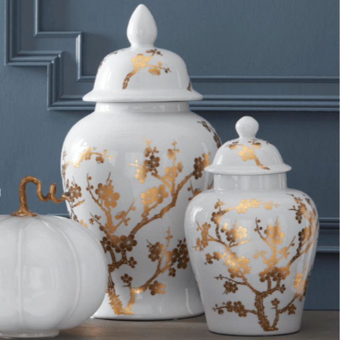 Cherry Blossom Ginger Jars - Two Sizes - The Shops at Mount Vernon