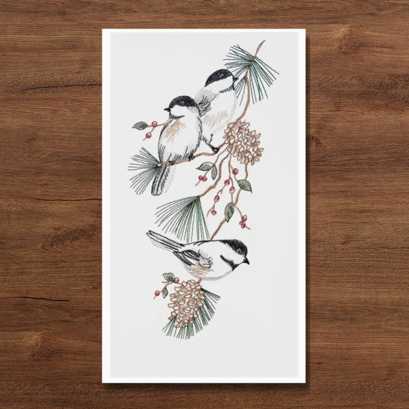 Chickadees Flour Sack Kitchen Towel - The Shops at Mount Vernon