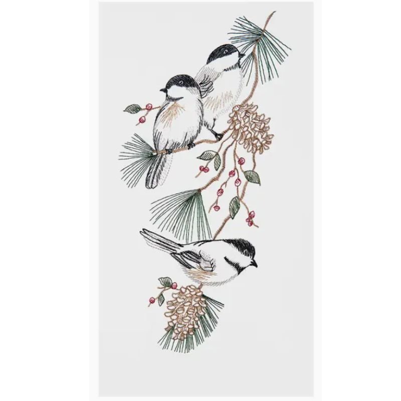Chickadees Flour Sack Kitchen Towel - The Shops at Mount Vernon