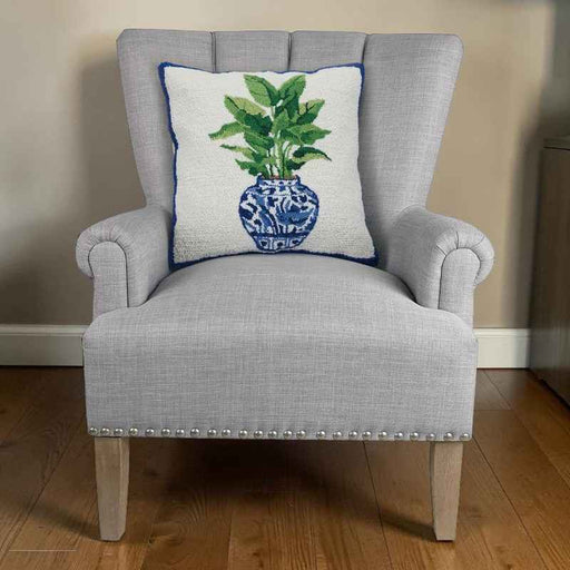 Chinoiserie Botanical Hook Pillow - The Shops at Mount Vernon
