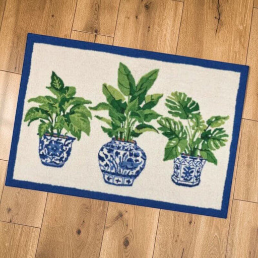 Chinoiserie Botanical Hooked Rug 27x40 - The Shops at Mount Vernon