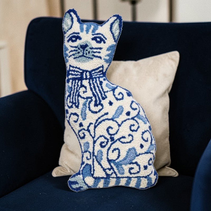 Chinoiserie Cat Hook Pillow - The Shops at Mount Vernon