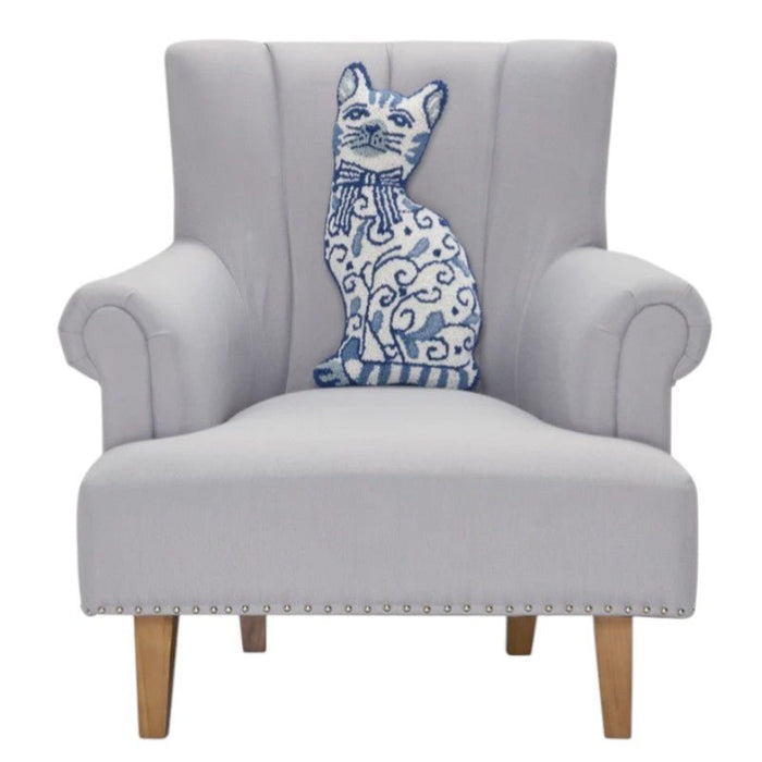 Chinoiserie Cat Hook Pillow - The Shops at Mount Vernon