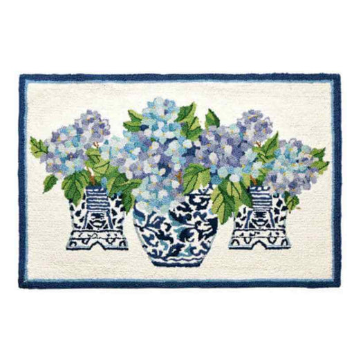 Chinoiserie Hydrangeas Wool Hook - The Shops at Mount Vernon