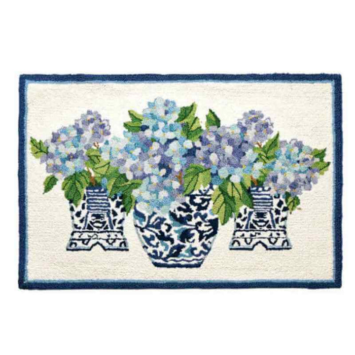 Chinoiserie Hydrangeas Wool Hook - The Shops at Mount Vernon