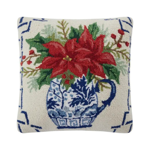 Chinoiserie Poisenttia Hook Pillow - The Shops at Mount Vernon