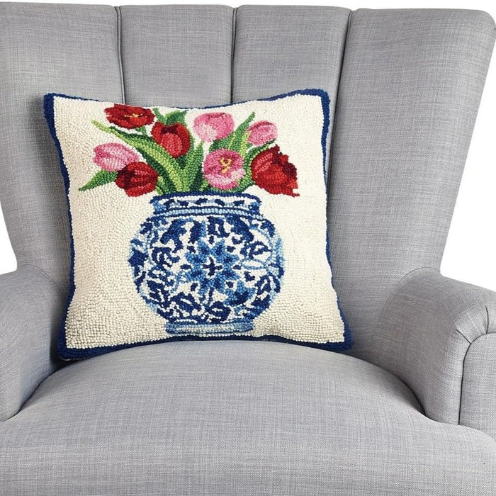 Chinoiserie Tulip Pillow - The Shops at Mount Vernon