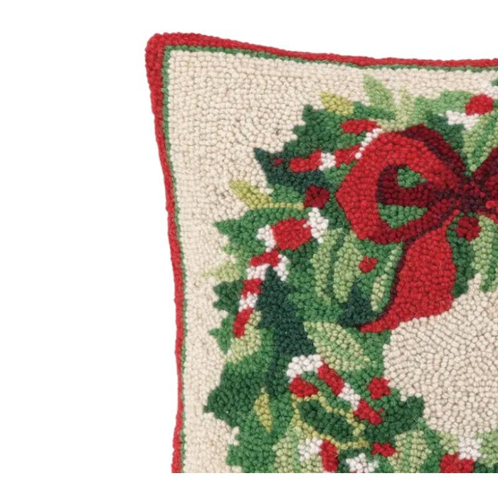 Christmas Wreath Hook Pillow - The Shops at Mount Vernon