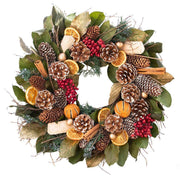 Cinnamon Orange Pinecone Wreath 18 Inch - The Shops at Mount Vernon