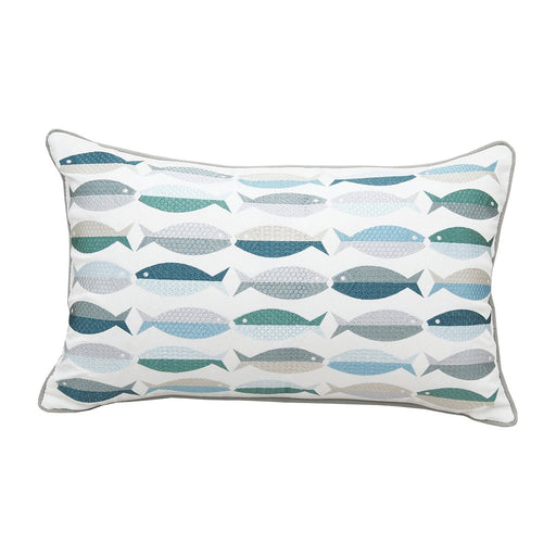 Coastal Fish Indoor Outdoor Lumbar Pillow - The Shops at Mount Vernon