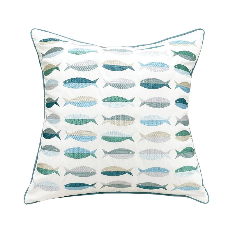 Coastal Fish Pillow - Indoor Outdoor Pillow - The Shops at Mount Vernon