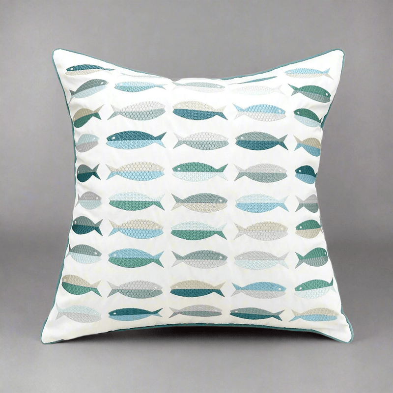 Coastal Fish Pillow - Indoor Outdoor Pillow - The Shops at Mount Vernon