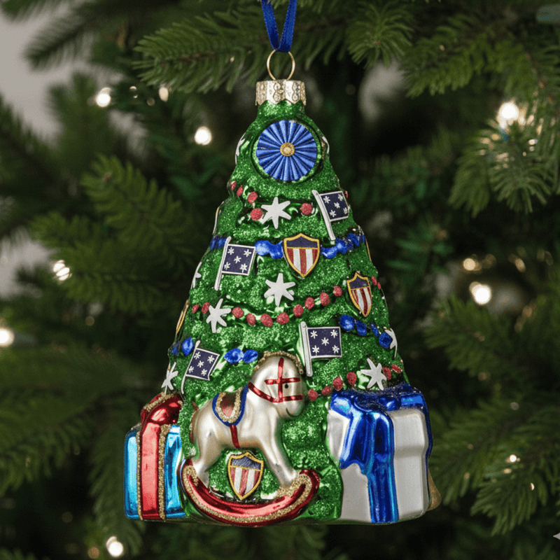 Commander in Chief Blown Glass Ornament - The Shops at Mount Vernon