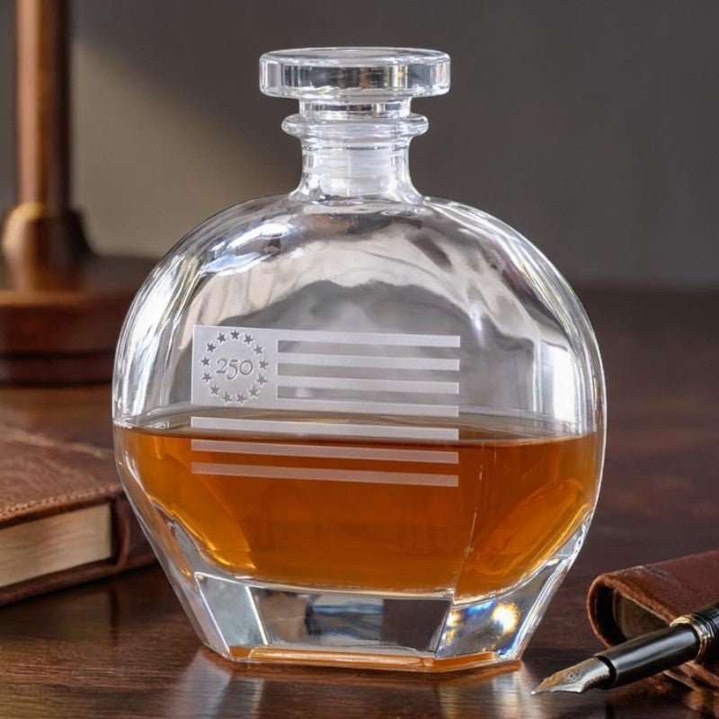Decanter Whiskey Betsy Ross Flag 23oz - The Shops at Mount Vernon