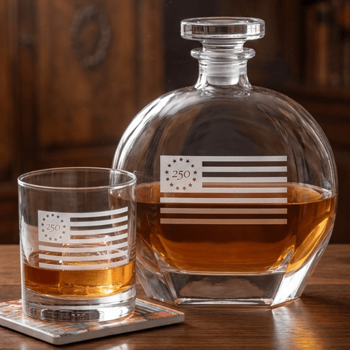 Decanter Whiskey Betsy Ross Flag 23oz - The Shops at Mount Vernon