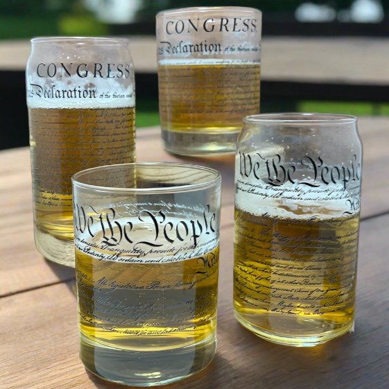 Declaration of Independence Rocks Glasses - The Shops at Mount Vernon