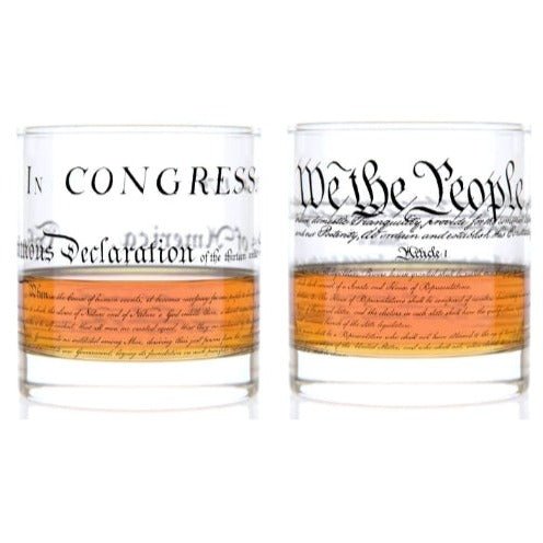 Declaration of Independence Rocks Glasses - The Shops at Mount Vernon