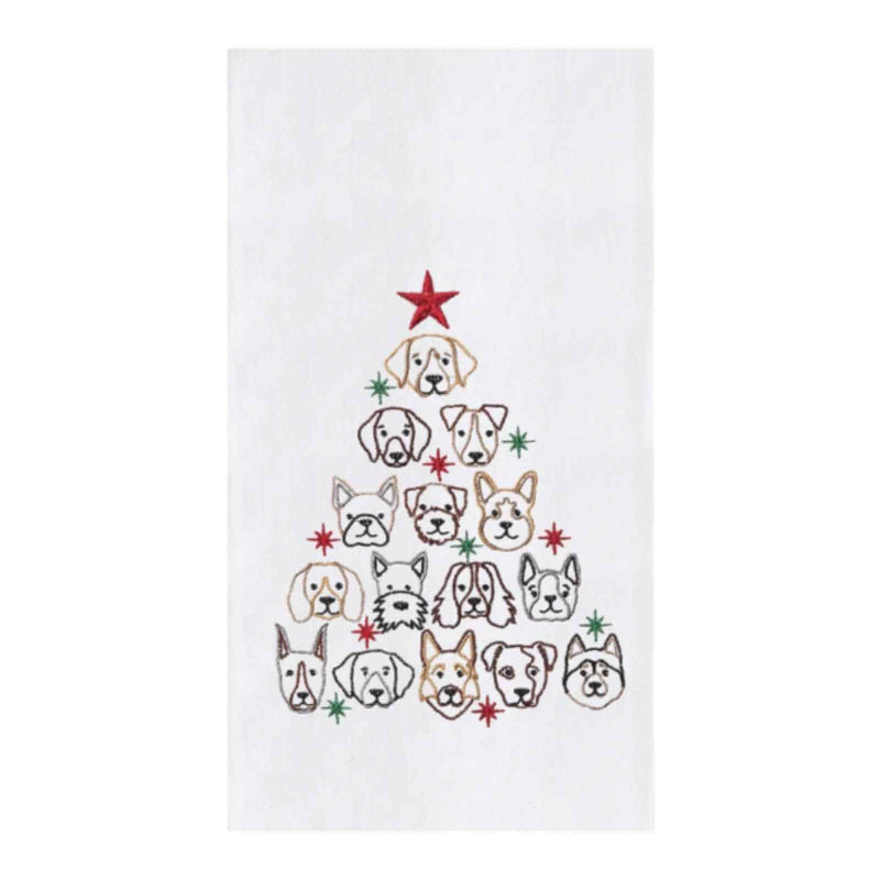 Dog Face Christmas Tree Kitchen Towel - The Shops at Mount Vernon