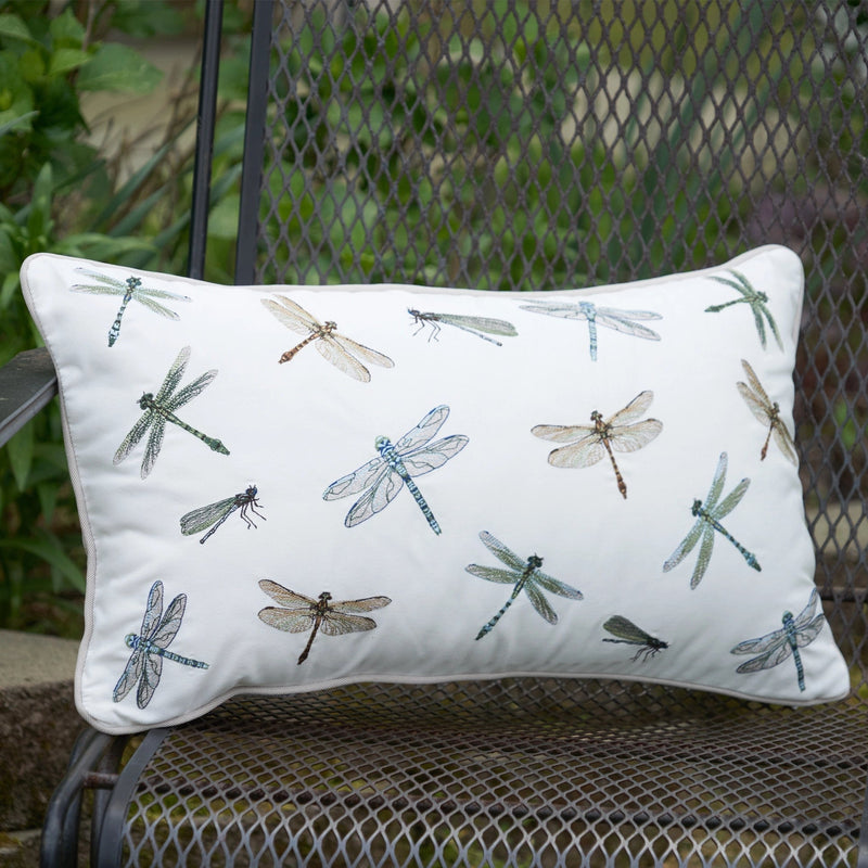 Dragonfly Indoor Outdoor Lumbar Pillow - The Shops at Mount Vernon